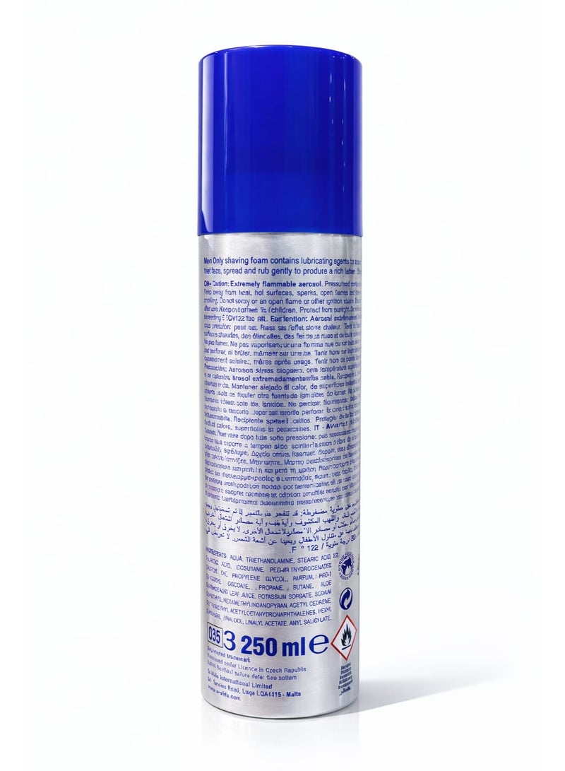 Men Only Cool Blue Shaving Foam – Regular 250 ml - Image 2